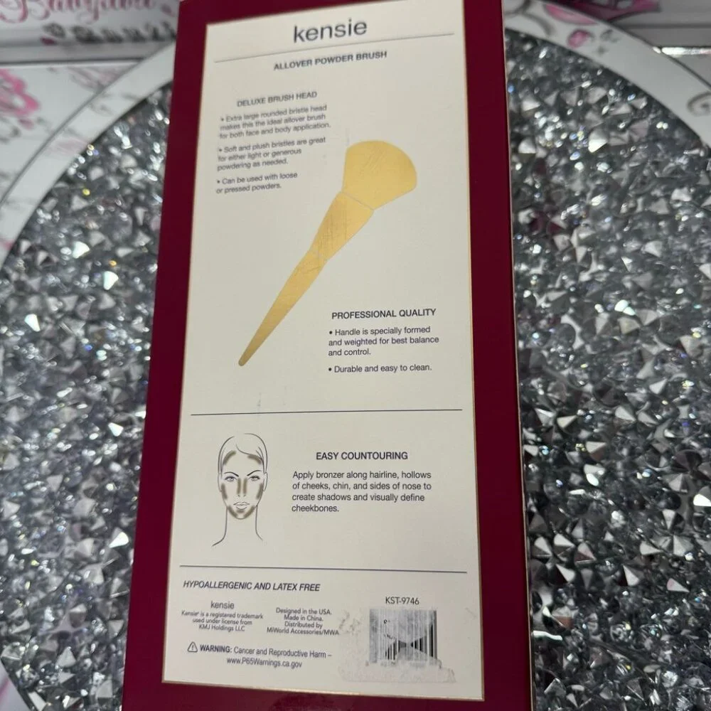 Kensie makeup brush all over powder gold luxury makeup powders bronzer big fluff